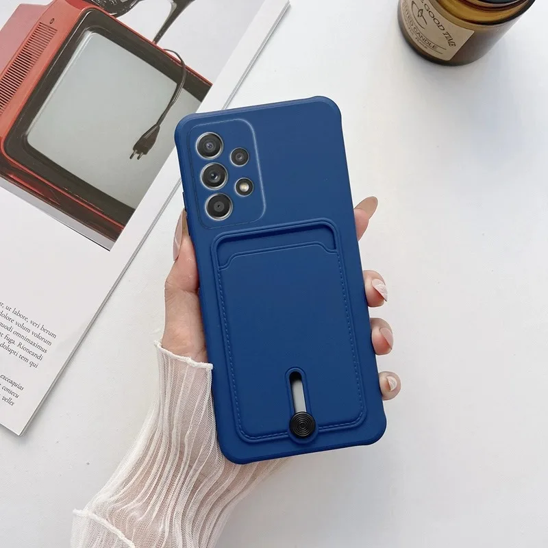 Silicone Soft TPU Mobile Phone Case with Card Slot and Credit Card Holder