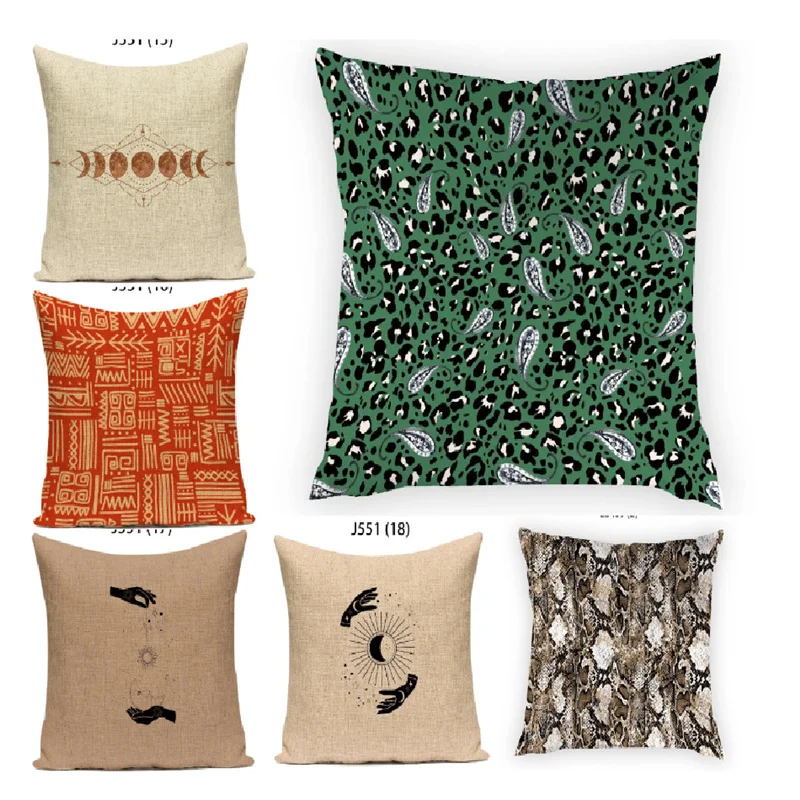 

Hand-painted art pillowcase cojines decorativos para living room bedroom retro striped cushion cover for living room DF96