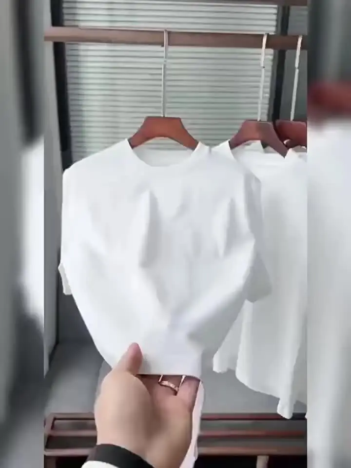 Мужская футболка QIANLING GARMENT белая черная 100% хлопок