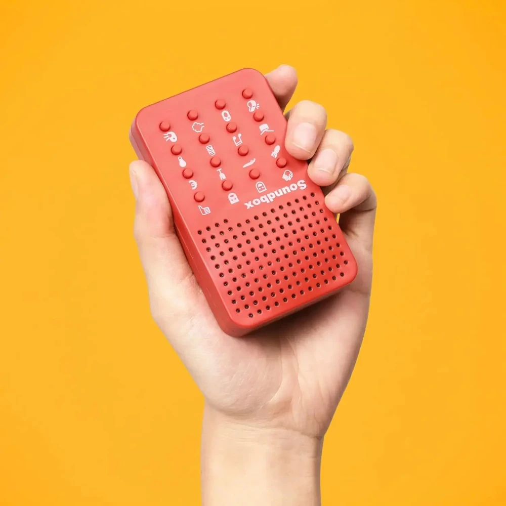 Speaker with 16 Sound Effects, Electronic Speaker, Prank Gifts for Kids and Adults, Prank Fart Noise Fun Red Game Machine 5