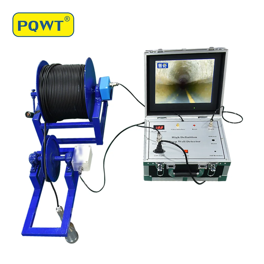 

Underwater Well Inspection Camera with 200m Down View Borehole Video Record Depth Counter