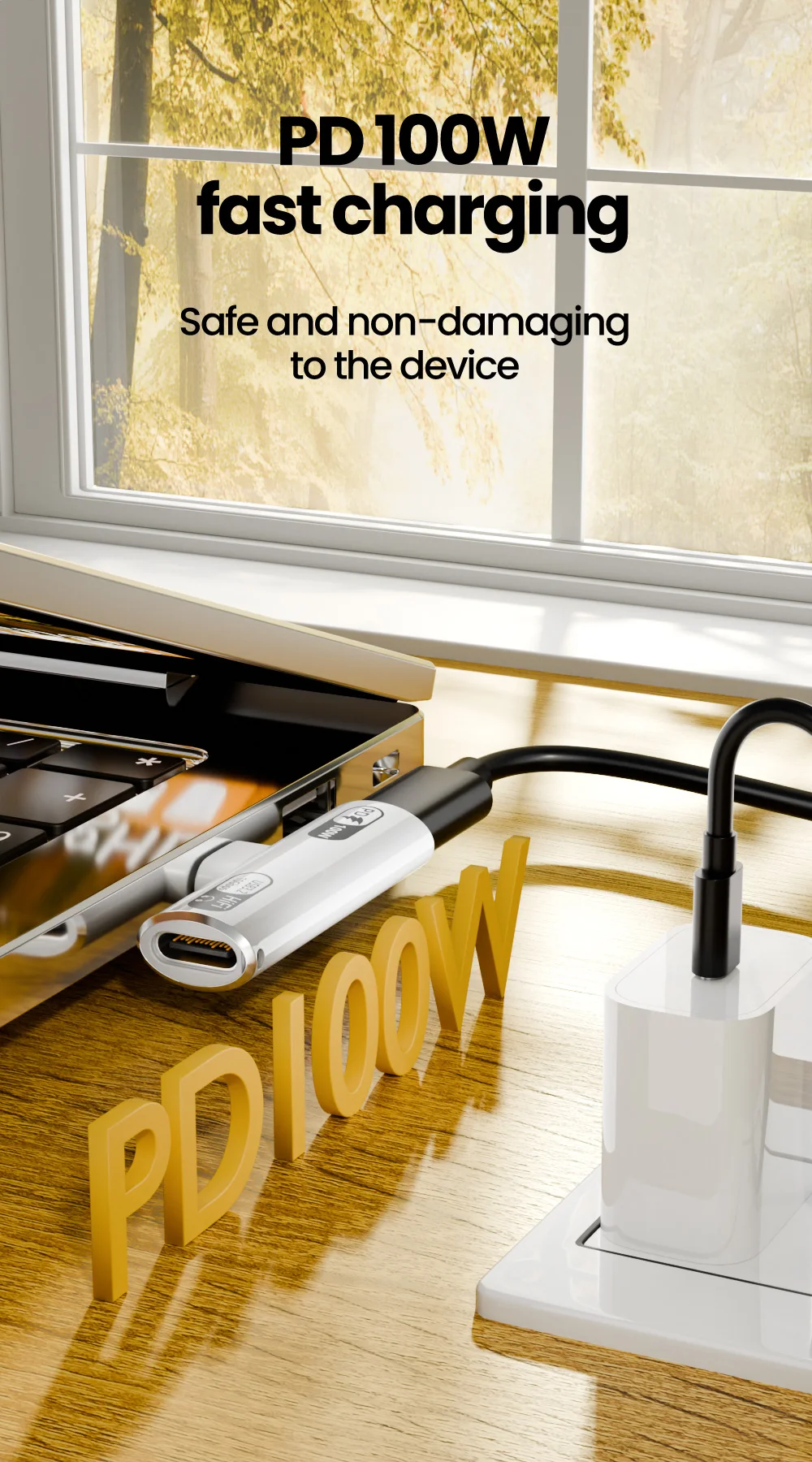 OLAF USB-C 2-in-1 Audio & Charging Adapter 100W