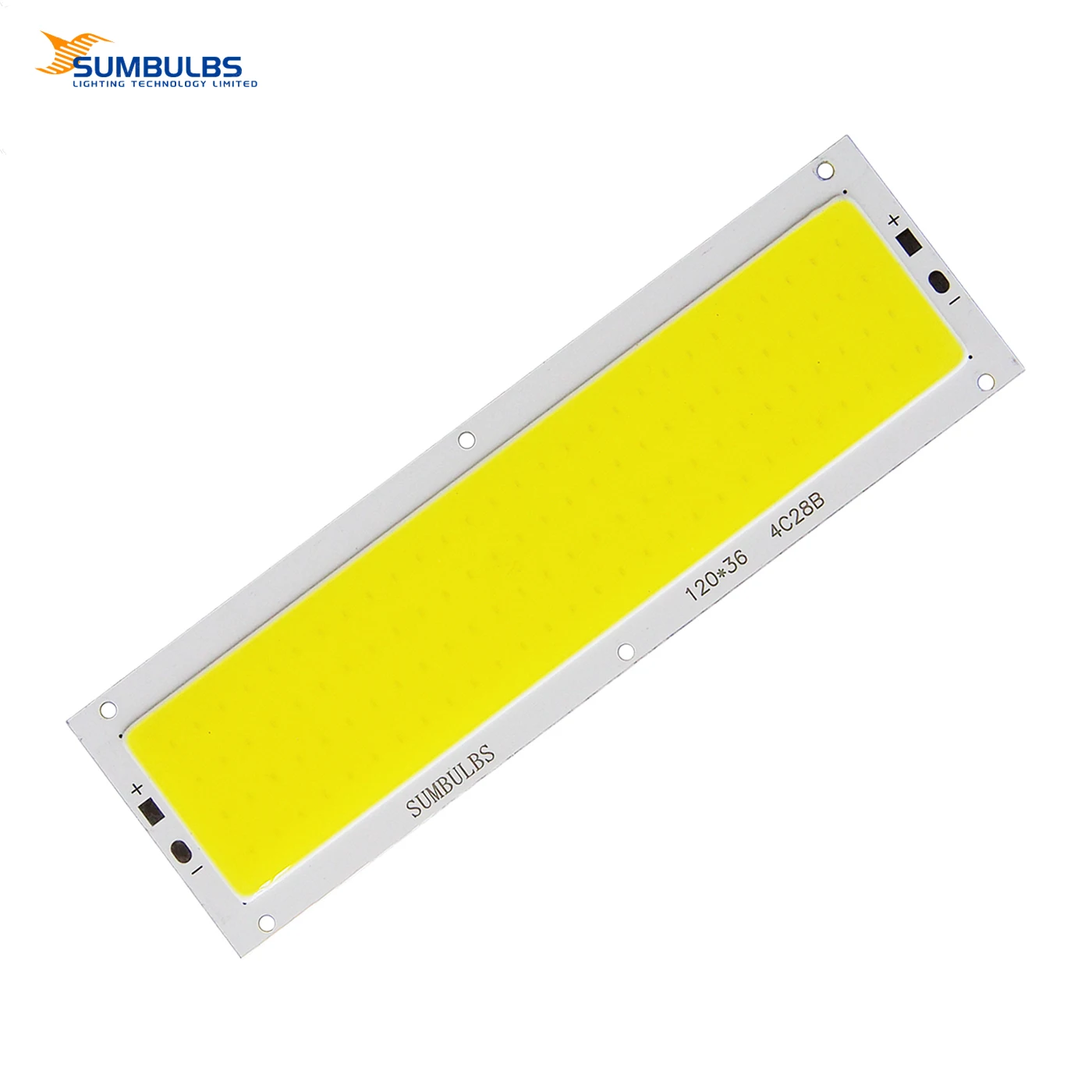 LED COB Chip Light Source Strip Bulb Panel 12V 12W 120x36mm for DIY Car Lamp