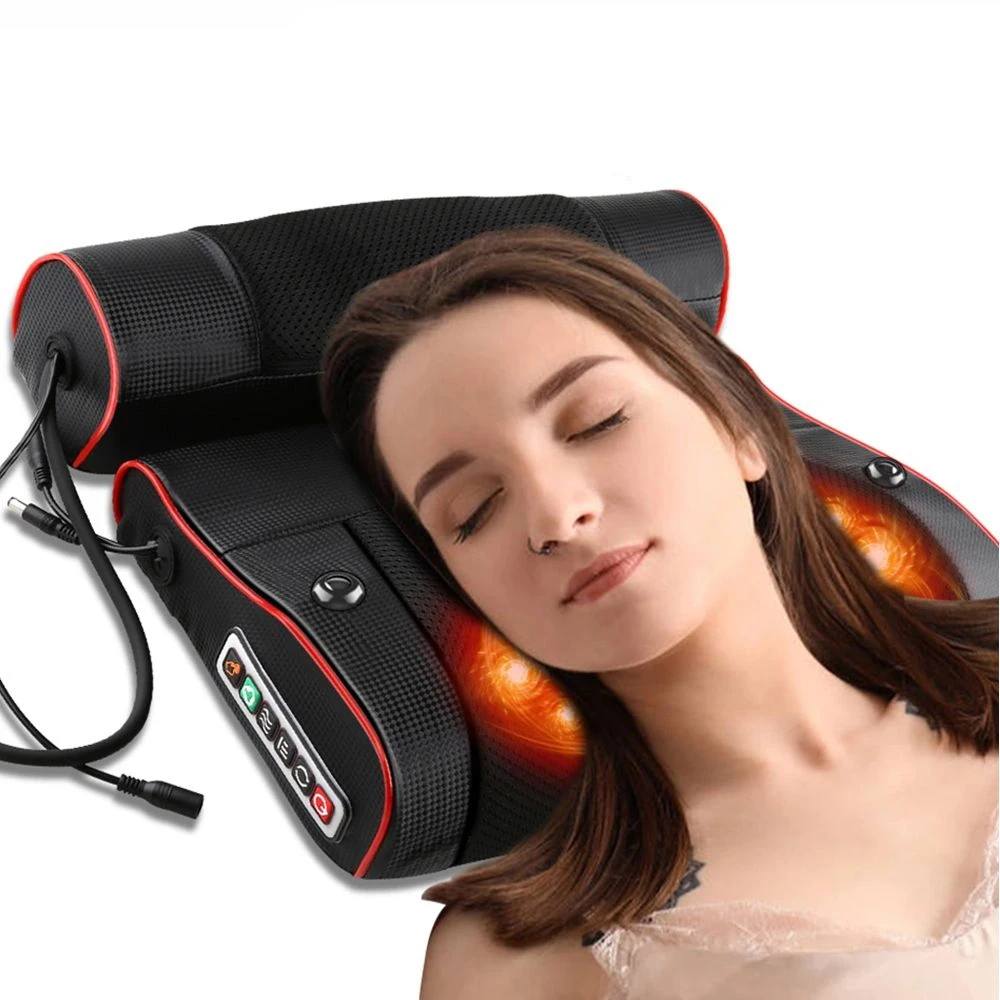 Electric Neck Relaxation Head Massage Pillow Back Heating Kneading