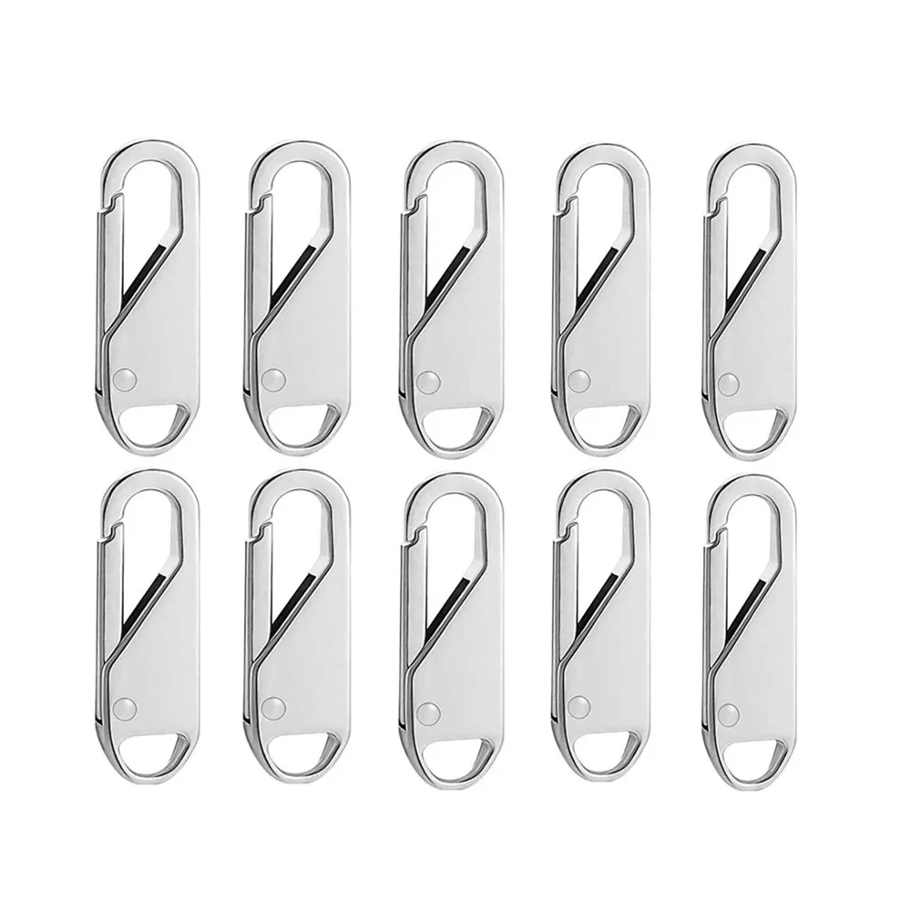 Universal Detachable Metal Zipper Puller Repair Kit for DIY Sewing and Craft Projects (5/10 Pack)