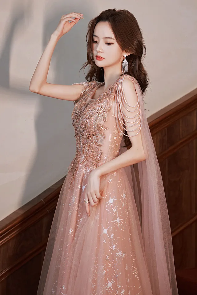 DongCMY Luxury Evening Dress For Wonmen 2025 New Summer Heavy