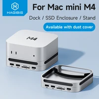 Hagibis USB C Hub with M.2 SSD Enclosure Type-C Docking Station for Mac mini M4/M4 Pro 4K 60Hz USB 3.2 Gen2 SD/TF 4.0 Dock Stand 1