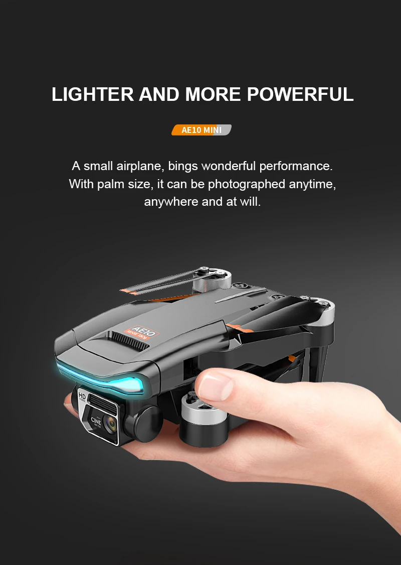 KBDFA AE10 Drone - 6K Mini Brushless Motor Drone Fpv HD 4K Profesional Dual Camera Drones Christmas Gift GPS Quadcopter Rc Toys for Boys 18 KBDFA AE10 Drone, lighter and more powerful ae1o mini a small airplane