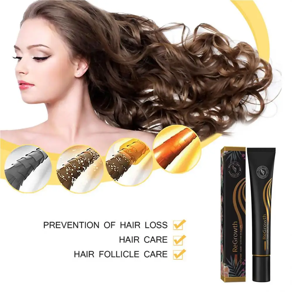 Description Picture 6 of item1/2PCS Roller Ball Regrowth Hair Serum Massage Scalp Anti-Fall Hair Liquid Improve Hair Strength Biotin Hair Growth Serum
