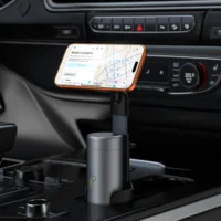 2 In 1 Height-adjustable Car Cup Mount Holder 360° Rotation Extra-strong Magnetic Car Phone Holder For Iphone17/16 Samsung S26 2