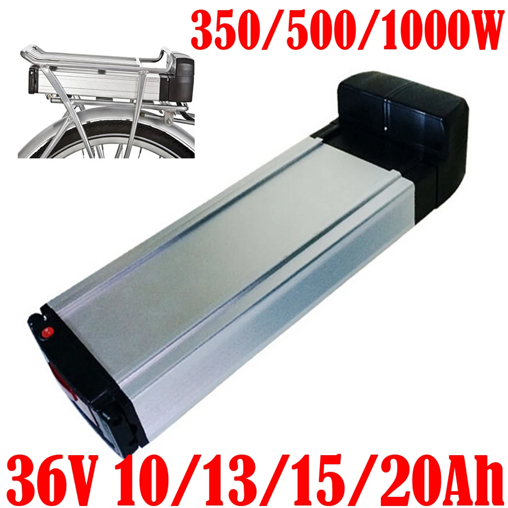 

18650 Cell 36V 250W 350W 500W 1000W Rear Rack eBike Battery 36V 10AH 12AH 13AH 15AH 18AH 20AH Electric Bike Lithium Battery