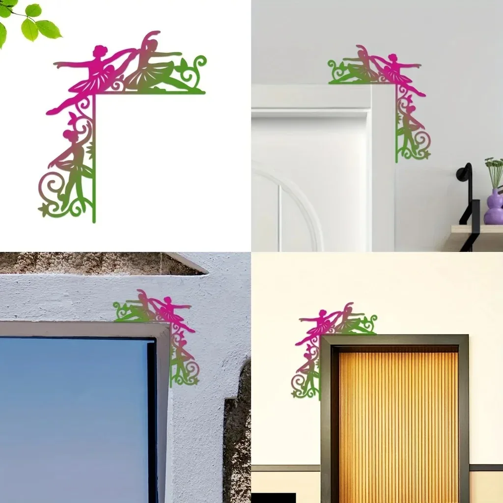 

Iron Colorful Ballerina Home Decorative Wall Hanging Art Decor Wall Stickers Door Corner Decoration Door Frame Corner Decoration