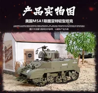 Coolbank Model G2080 Usa M5a1 Stuart Remote Control Tank Toy Military Simulation Tank Toy Model Children'S Assembly Toy Gift 2