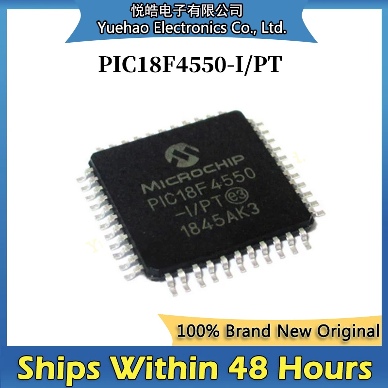 

PIC18F4550-I/PT PIC PIC18 PIC18F PIC18F4550 PIC18F4550-I 18F4550 IC MCU Microcontroller Integrated Circuit TQFP-44