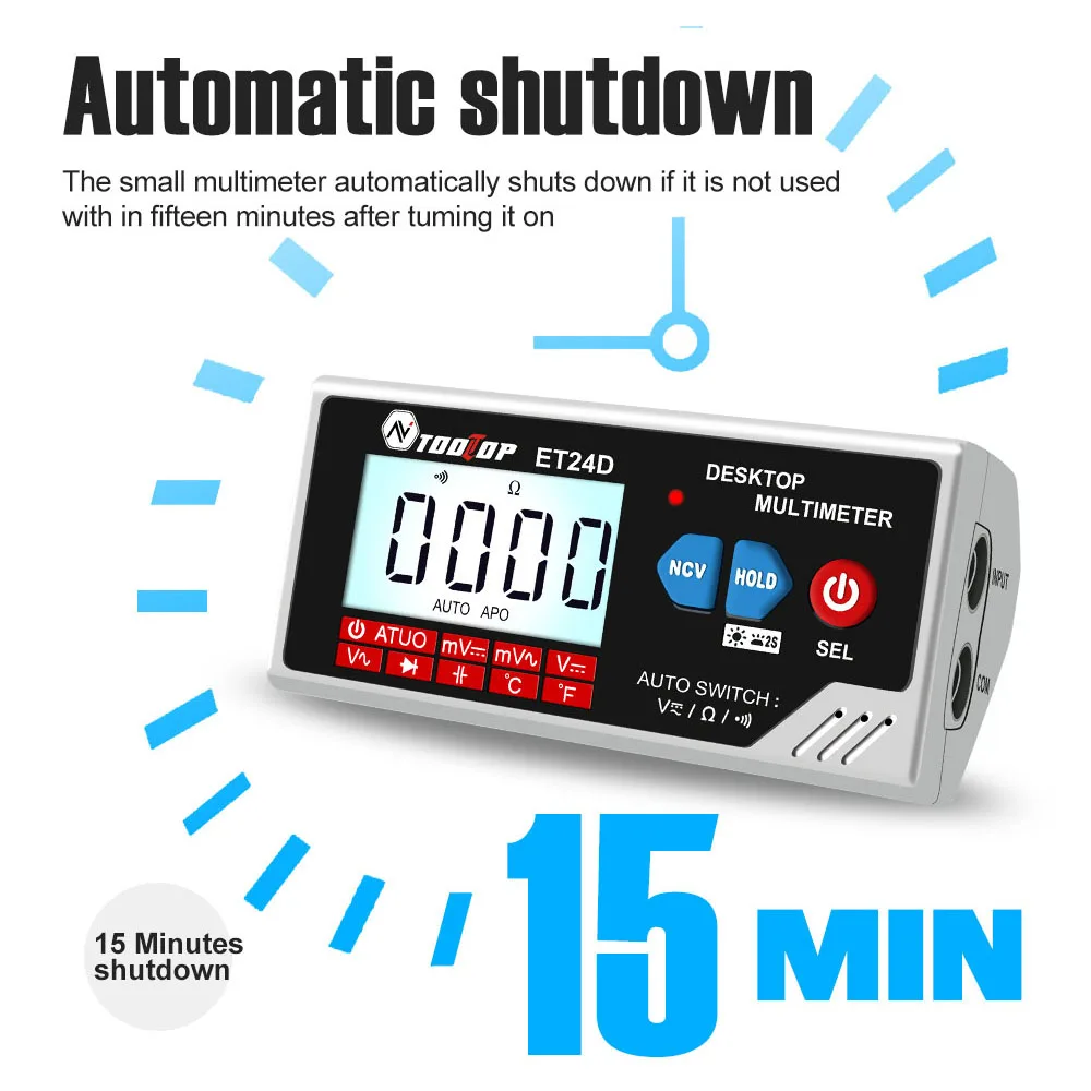 Advanced Desktop True RMS Digital Multimeter with Auto Range and NCV Testing