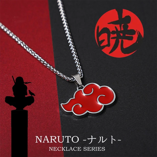 Naruto Akatsuki Nuvem Vermelha Pingente Anime Acessórios Colar