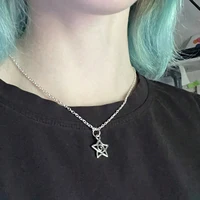 Collier pendentif étoile tourbillon en argent Y2K, adapté aux cadeaux de bijoux esthétiques pour femmes 3