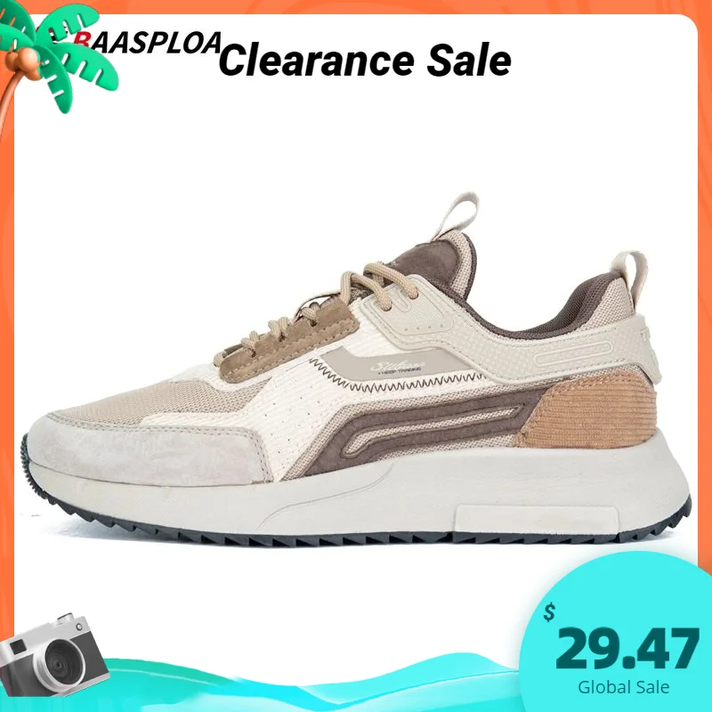 

Baasploa Men's Walking Shoes Casual Breathable Sneakers Lace-up Comfortable Sport Shoes Non-Slip Wear-Resistant Men's Shoes