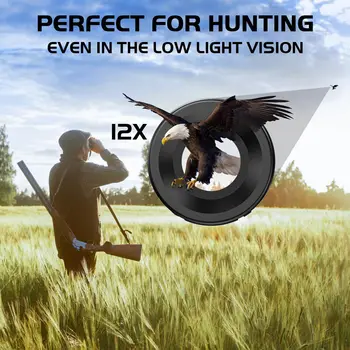 12X25 Binoculars - High Power, Waterproof, Compact Binoculars for Adults & Kids, Low Light Vision for Bird Watching, Hunting 3