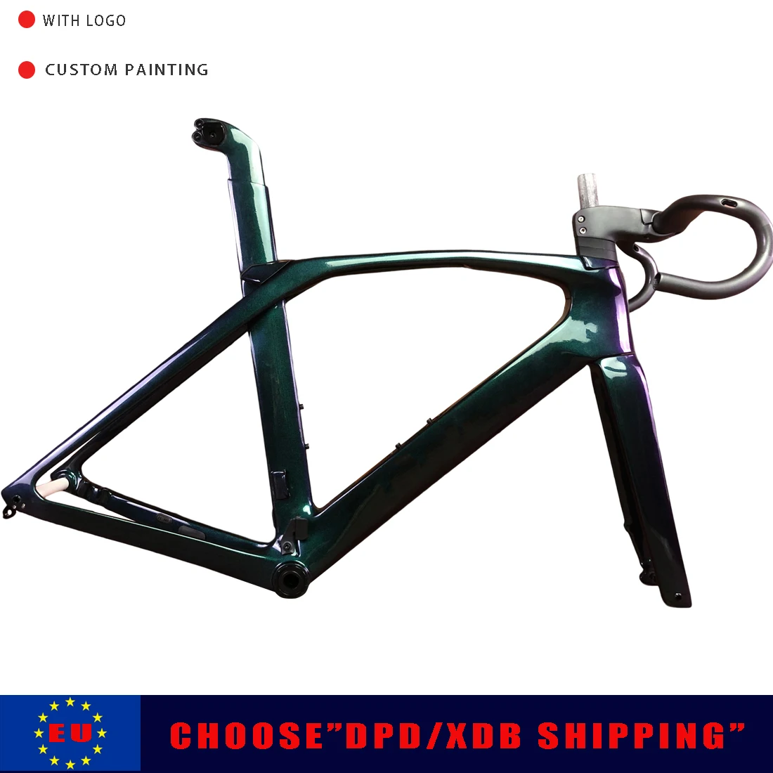 Custom Painting 2022 Slr Ud Carbon Road Bike Frame Disc Brake Bike