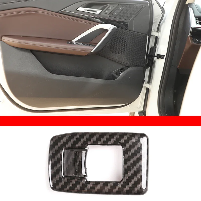 

For BMW X1 U11 2023 2024 ABS Carbon Interior Accessories Car Rear Door Switck Cover Rear Trunk Door Switch Panel Cover Trim