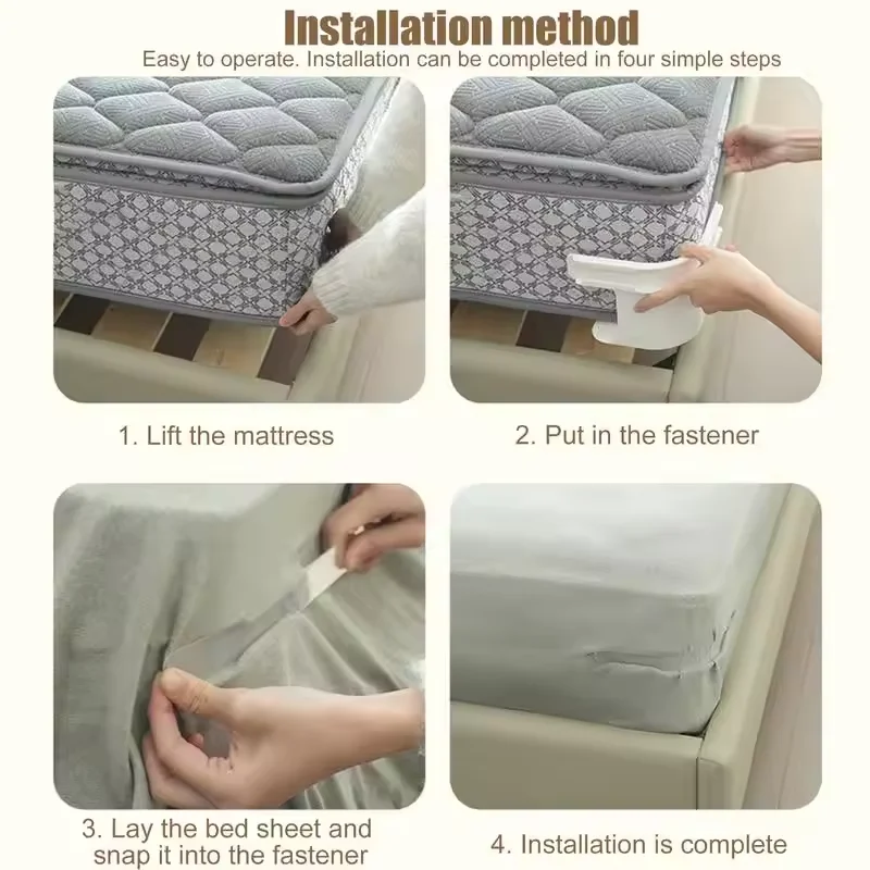 4PCS Non-Slip Bed Sheet Holder Clips Invisible No Pins Needed  Durable Plastic Bed Sheet Fasteners Anti-Slip Sheet Clips Secure 5