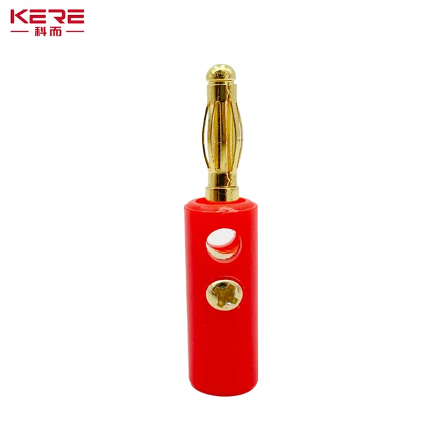 40PCS 4mm Banana Plug Gold Plated For Speaker Wire Red Black Audio Speaker Cable Wiring Post Banana Connector 2