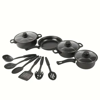 13PCS Nonstick Cookware Set Induction Compatible Pots Pans Frying Pan with Utensils for Kitchen Outdoor Cooking 2
