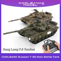 COOLBANK 2.4Ghz Heng Long 1/16 RC Tank 7.0 Ver. Russia T90 3938-1 tanque de guerra Tank Model BB Gun IR Battle RC tank toys Boys 1