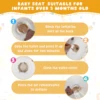 Baby Inflatable Sofa Children Infant Seat PVC Shining Foldable Portable Bath Chairs Table Stool Practice Sitting Sofa Seat 4