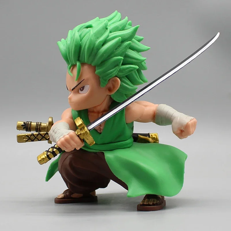 thumbnail image 4 of Figura de acción de One Piece de 13 cm, modelo lindo de Zoro Sword Stream, versión Q del anime Roronoa Zoro, figura de 13 cm, juguete de colección de PVC, 4 of 4