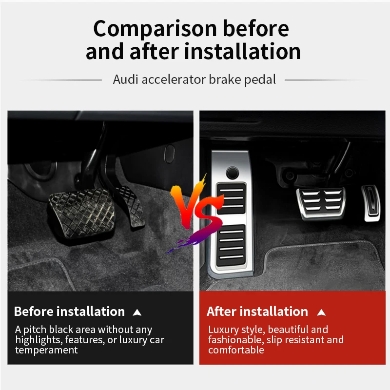 Car Foot Pedal for SEAT Ibiza Mk5 Accessories Gas Brake Restfoot No Drilling Pedal Cover Auto Car Accessories Car Pedals Pedal Cover