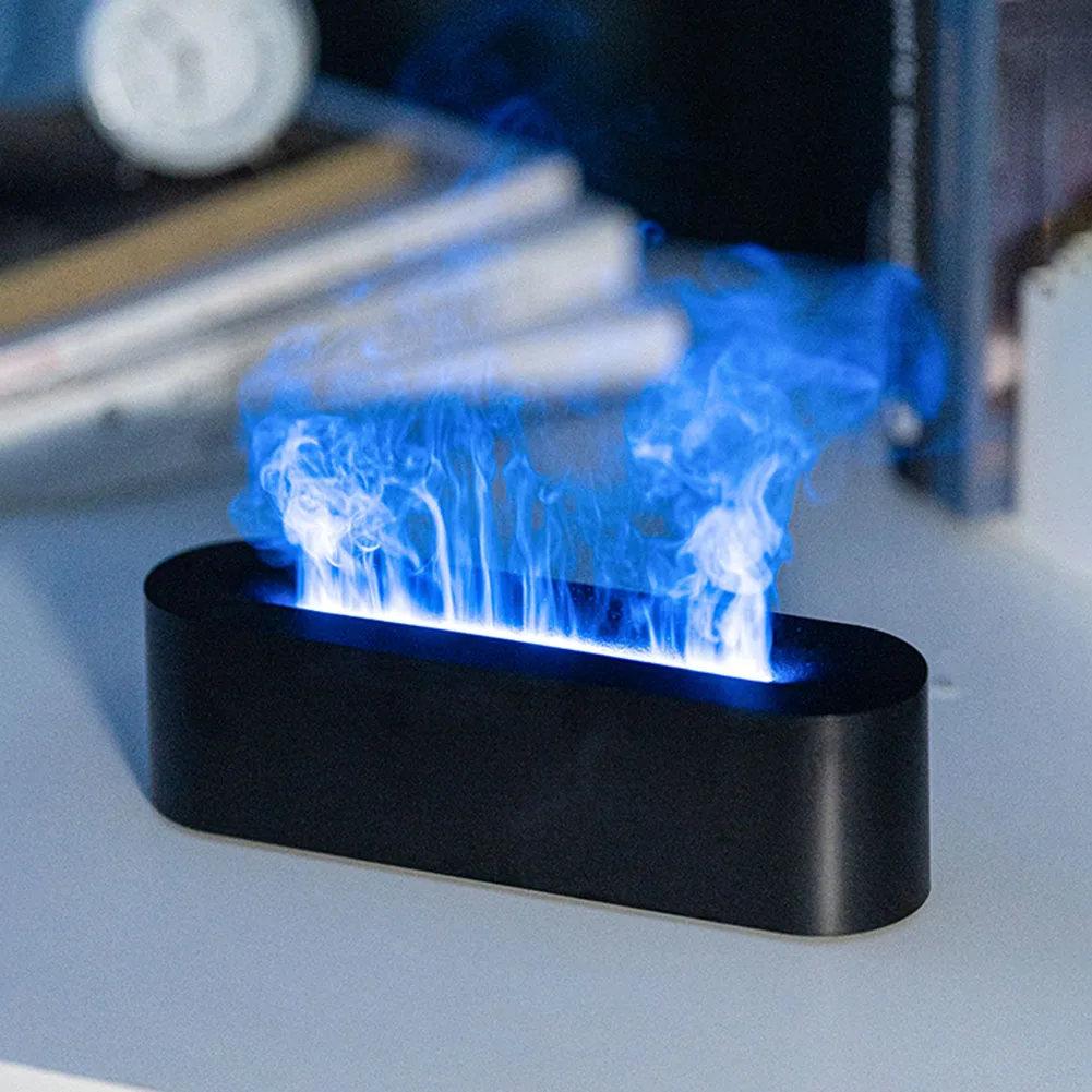 Colorato Simulato Fiamma Aromaterapia Macchina Umidificatore Ad Ultrasuoni Cool Mist Maker Olio Essenziale Fiamma Lampada Difusor