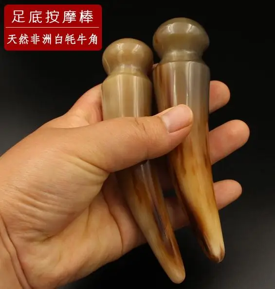 Natural yak horn point good massage foot good knock bile by dial the reinforced bar, foot and body acupoints foot massage hammer