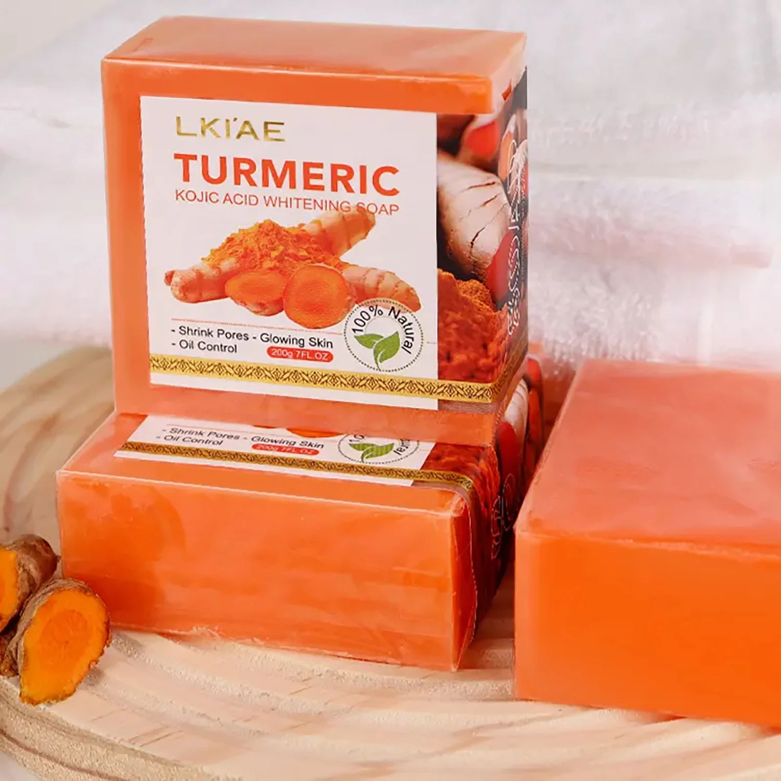Natural Turmeric Whitening Body Wash Deeply Clean Skin Remove Dark Spot Pimple Acne Smooth Skin for Face & Body Turmeric Soap Body Whitening Soap
