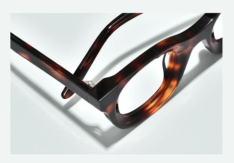 かをりん Vintage Matte Thick Acetate Square Glasses Frame Men Women