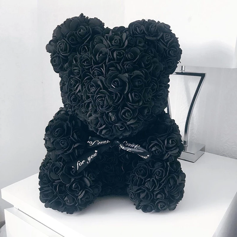 

Dropshipping 40cm Teddy Rose Bear Artificial PE Flower Bear Rose Valentine's Day For Girlfriend Women Wife Mother's Day Gifts