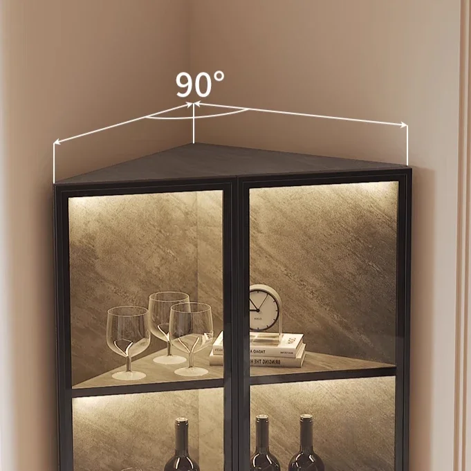 Iron Cabinet Metal Storage Whiskey Showcase Display Wine Rack Room Liquor Bar Luxury Open Cabinets Refrigerator Portable Outdoor