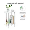 Clear Acrylic Oval End Table 2-tier Bedside Nightstand for Living Room Bedroom Home Decor Suitable for Living Room Bedroom 5