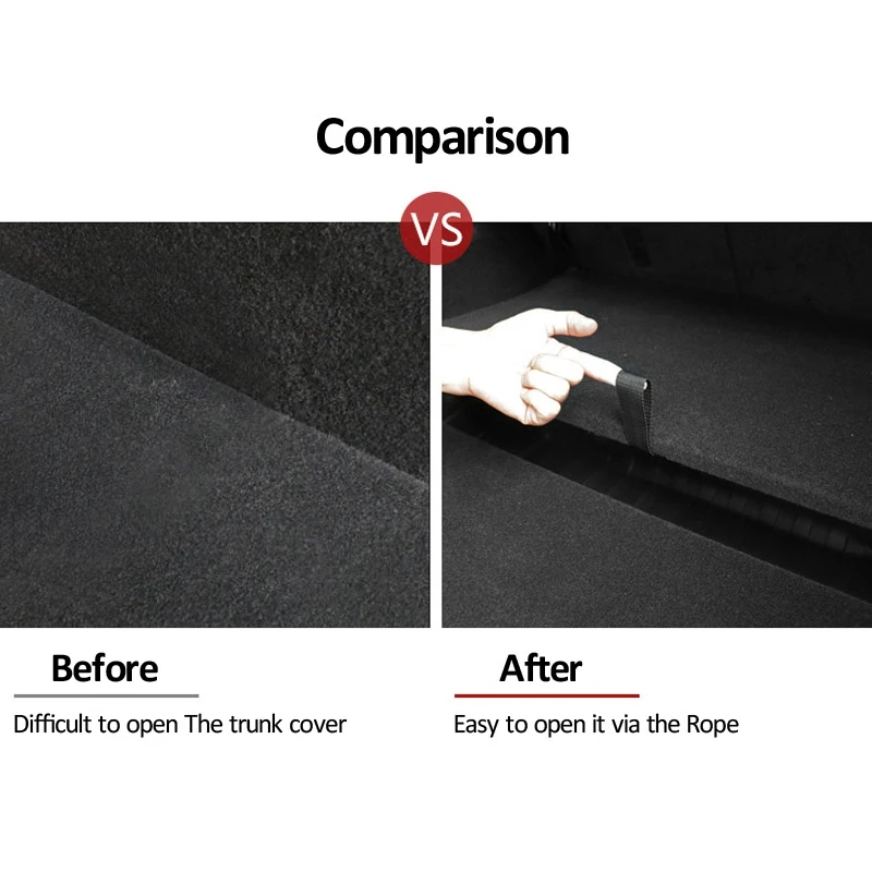 Car Rear Trunk Rope Draw String Hook Loop High Strength Oxford Fabric Organizer for Tesla Model Y Interior Accessories