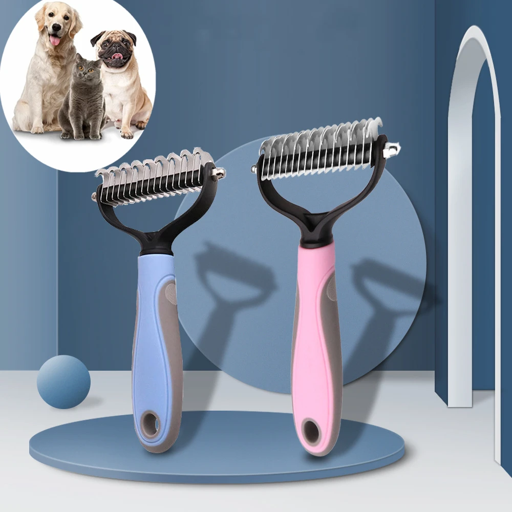 Professional Dog Brush Dematting Gently Efficient Safe Pet Comb Rake