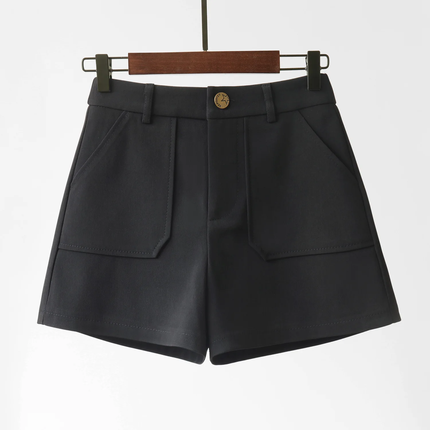 Summer High Waist Wide Leg Single Layer Thin Loose and Slim A-line Casual Pants Shorts Women
