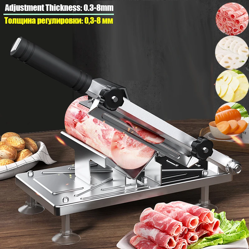 

Vegetables Fruits Potatoes Manual Household Meat Slicer Mutton Slicers Meat Machine Commercial Beef mutton Roll Cutting Machine