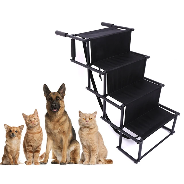 Portable Pet Stairs 3 Steps for Small Dog Cat Pet Ramp Ladder Plastic Frame  Step