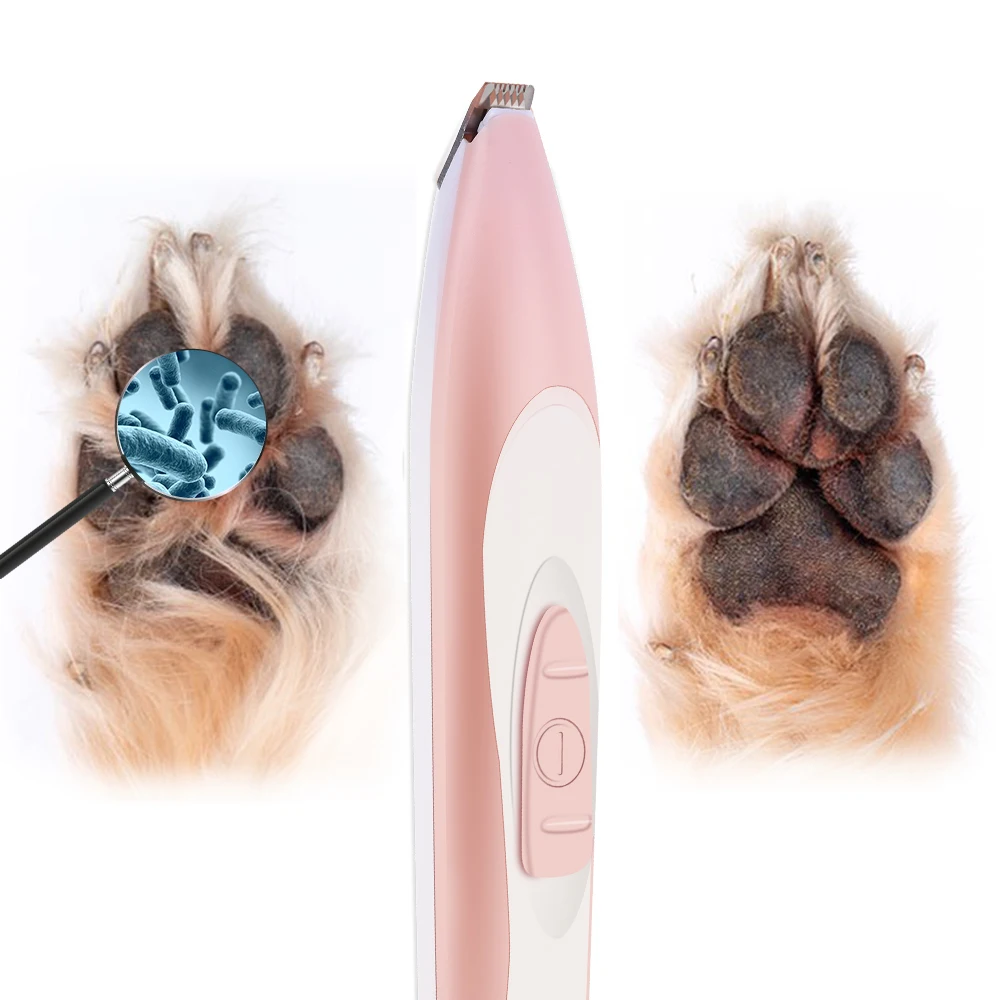 Pet Hair Trimmer Pet Dog Electric Groomer Trimmer LED Grooming Lamp Pet Cat Dog Face Foot Ear Hip Hair Paw Shaver USB Charging