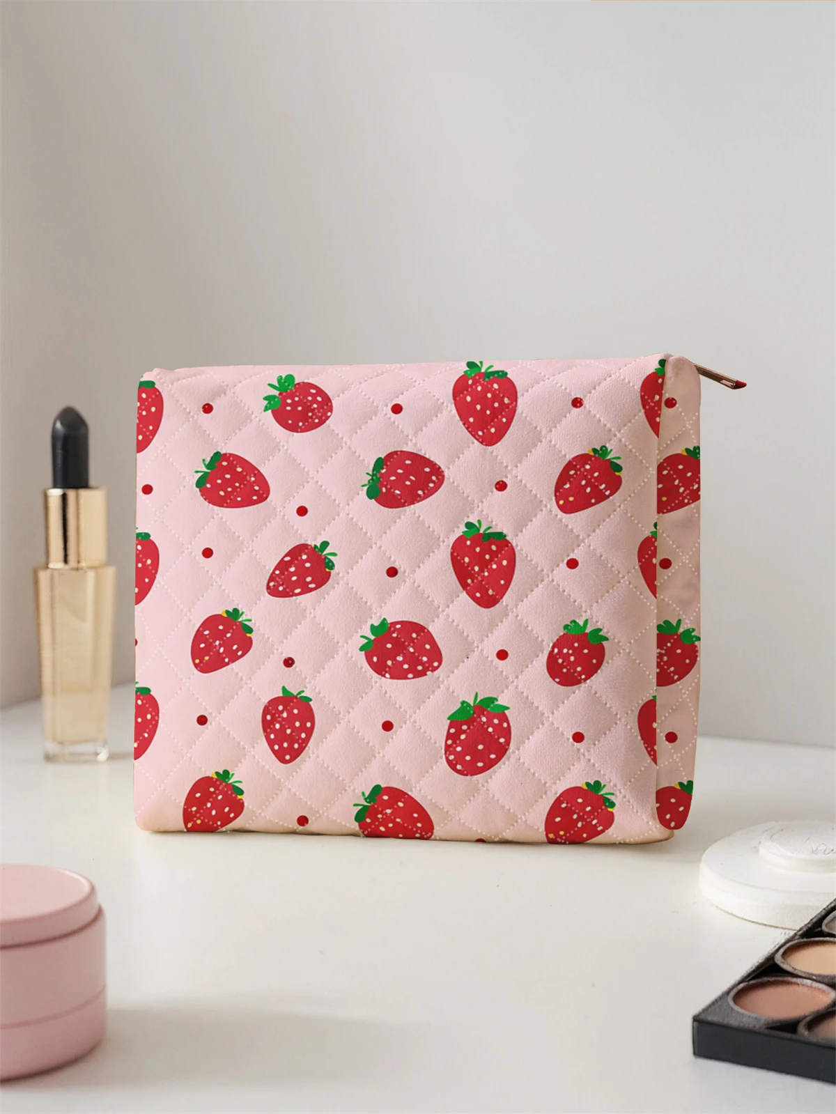 1 Set Portable Makeup Bag, Large Capacity Design, Easily Accommodate Your Cosmetics, Lightweight And Portable For Storing Cosmet