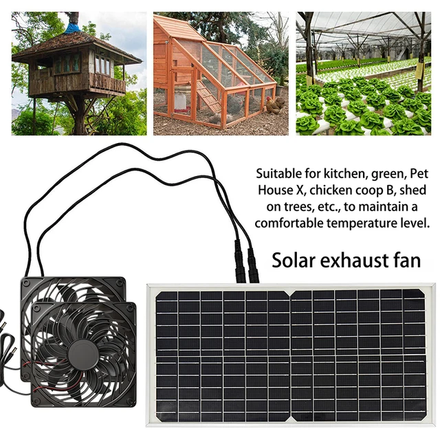 Green House Inch Solar Powered Fan, Solar Exhaust Intake Fan Kit