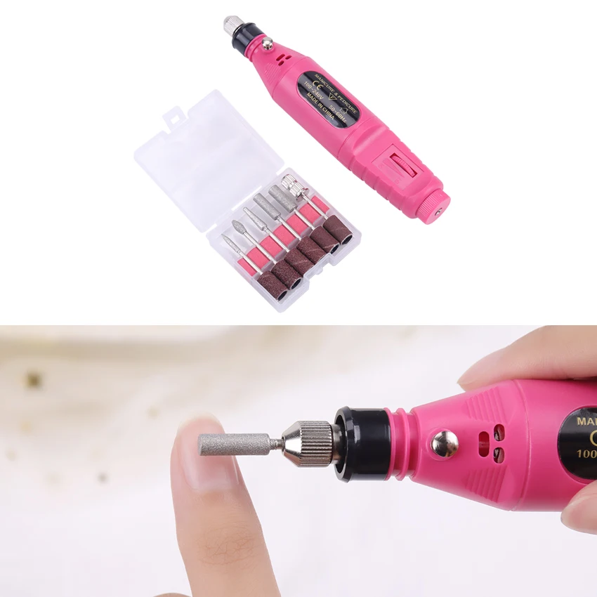 1SetElectricNailDrillsKitRemovePolishManicurePedicureNail