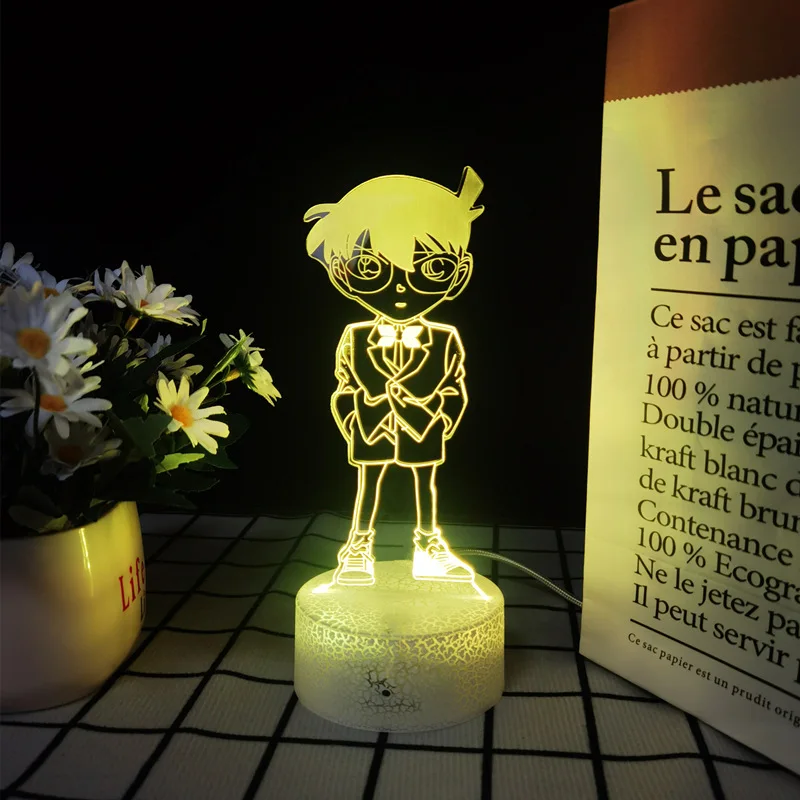 Detective Conan Kudo Shinichi Hand Luminous Led Night Monster Decoration Lamp Japanese Anime Design