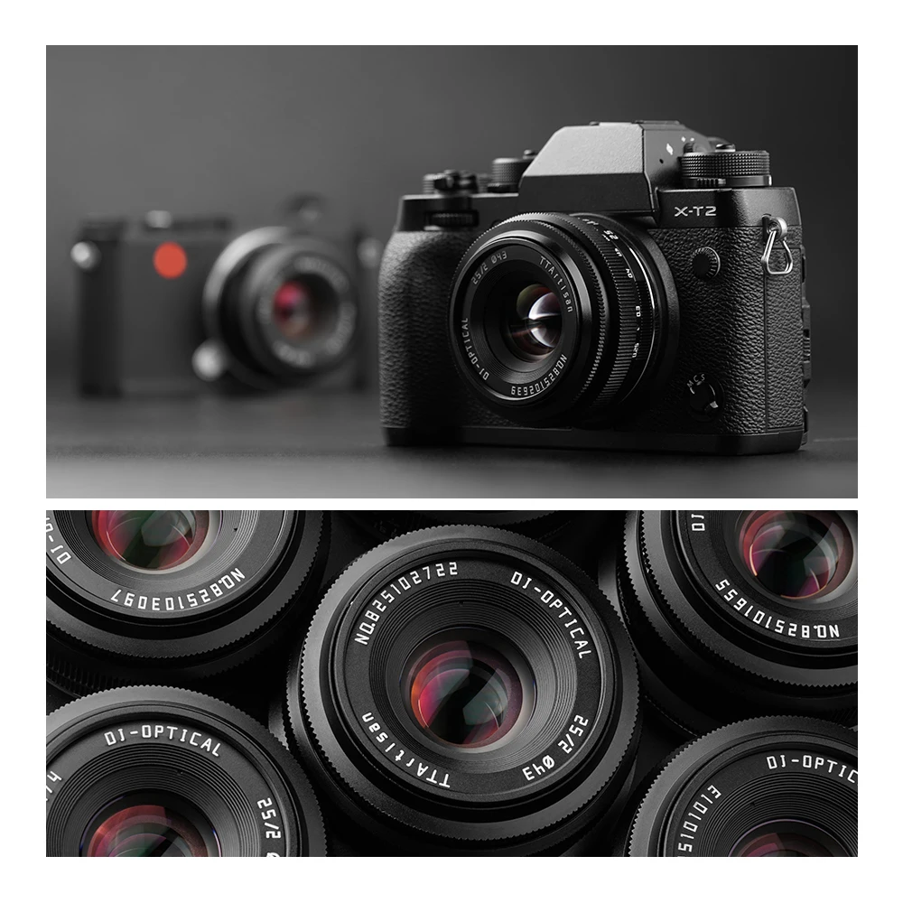 TTArtisan 25mm F2 APS-C 프레임 광각 대구경 수동 초점 프라임 렌즈 ( E, 후지 X, 니콘 Z, 캐논 M4/3 M43 용)